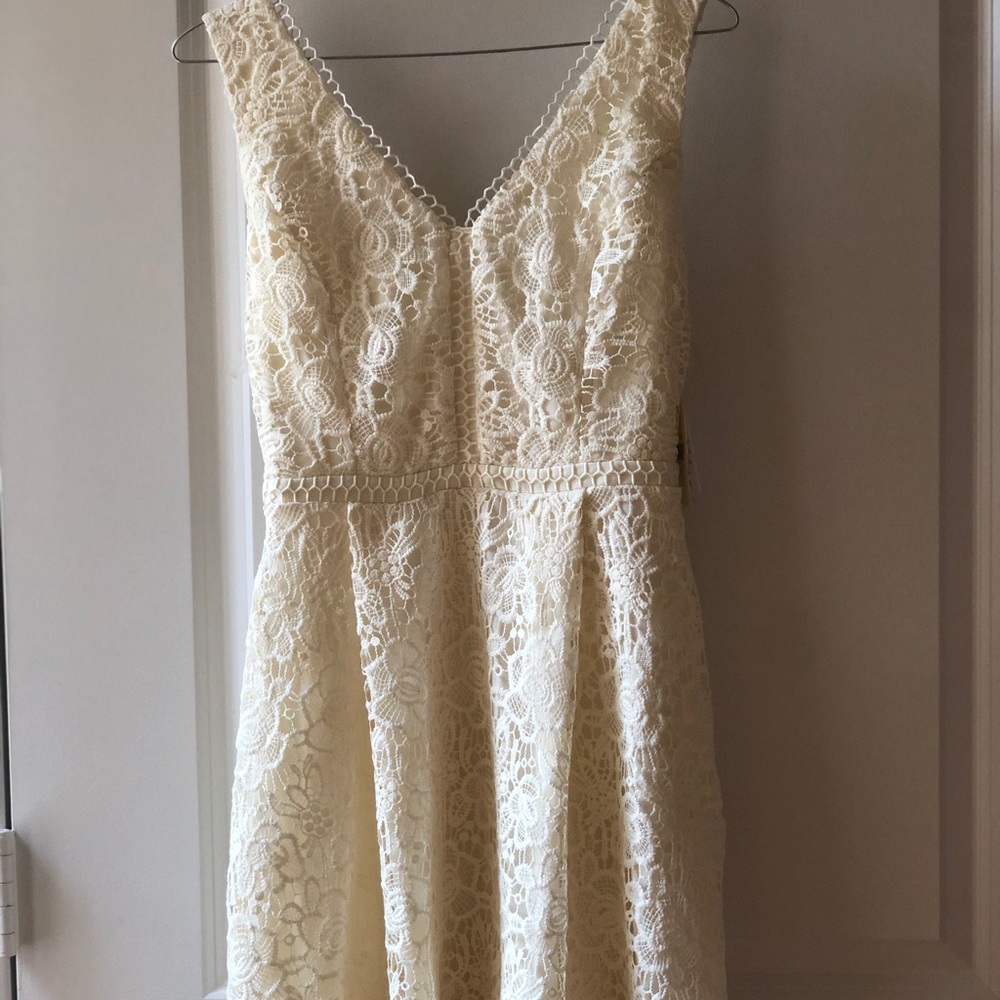 Cream lace sundress size M
